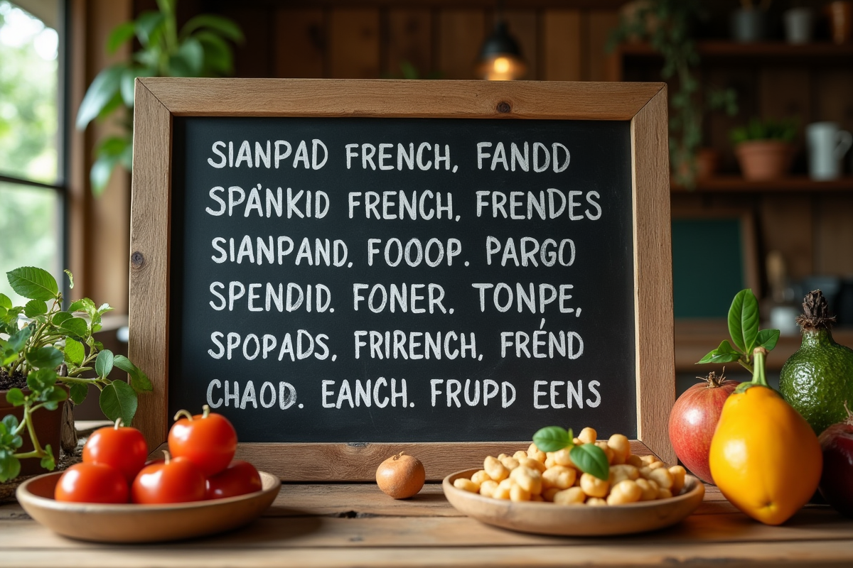 Tableau noir avec surnoms français à La Réunion